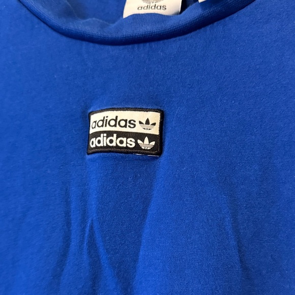 Adidas Royal Blue Cropped Short Sleeve Tee - Picture 4 of 8